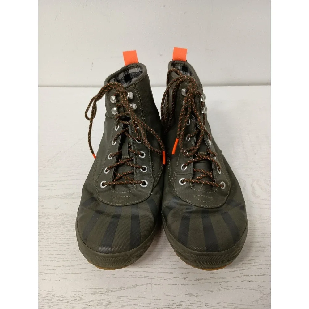 Keds Womens Scout Boots Size 8.5 Olive Green Canvas Insulated Water Resistant